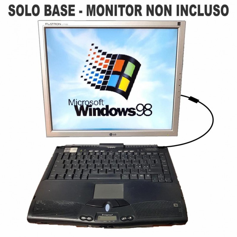 Notebook senza schermo Windows 98 funzionante